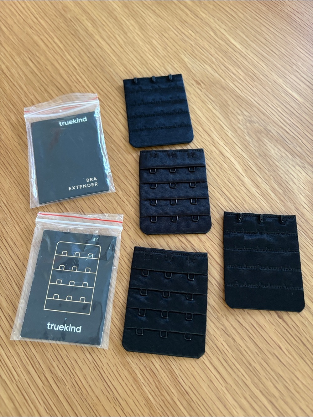 Truekind Black Bra Extender Set Of Four XL